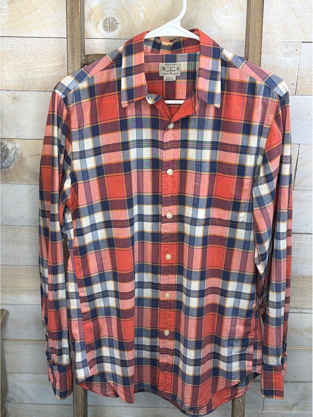 J.Crew Madras Plaid Button-Up Shirt Size Small